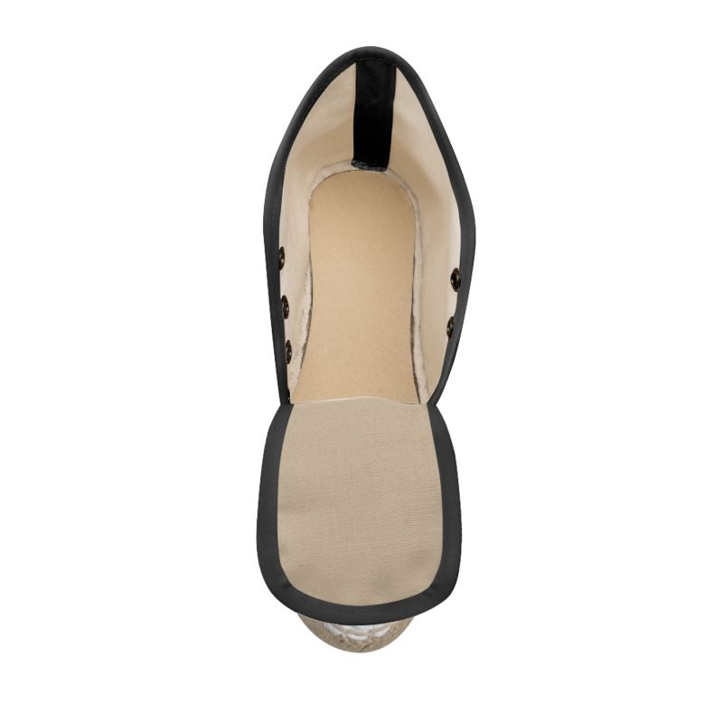 Ladies Wedge Espadrilles Beige & B