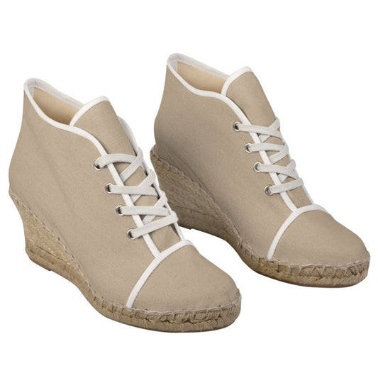 Ladies Wedge Espadrilles Beige W