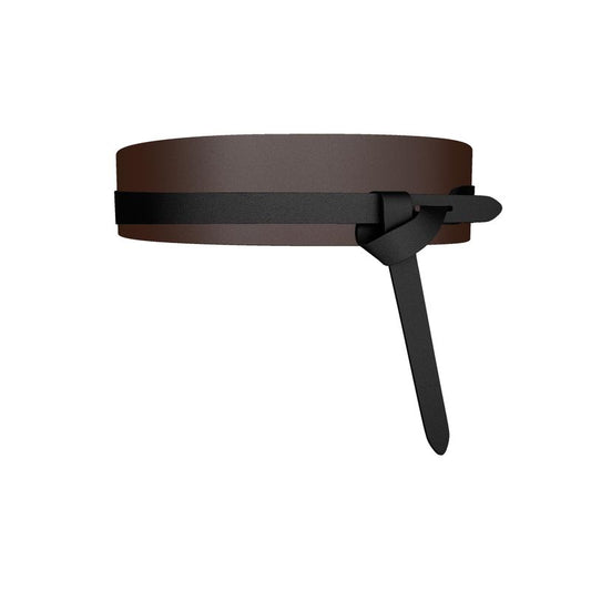 Womens Leather Wrap Belt Espresso