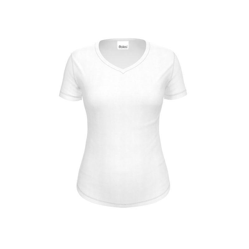 Women's V-Neck Slim Fit T-Shirt White