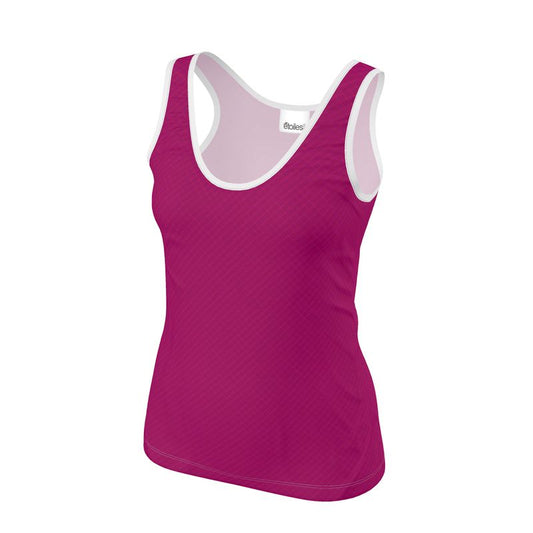 Ladies Sleeveless Vest Top/Tank é Dark Magenta