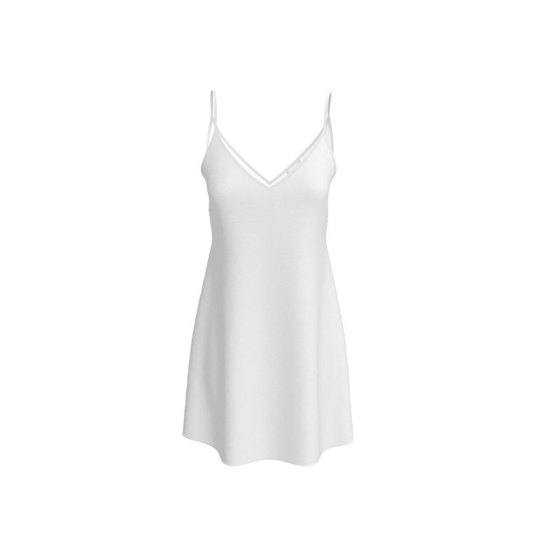 Silk Slip Style Dress White