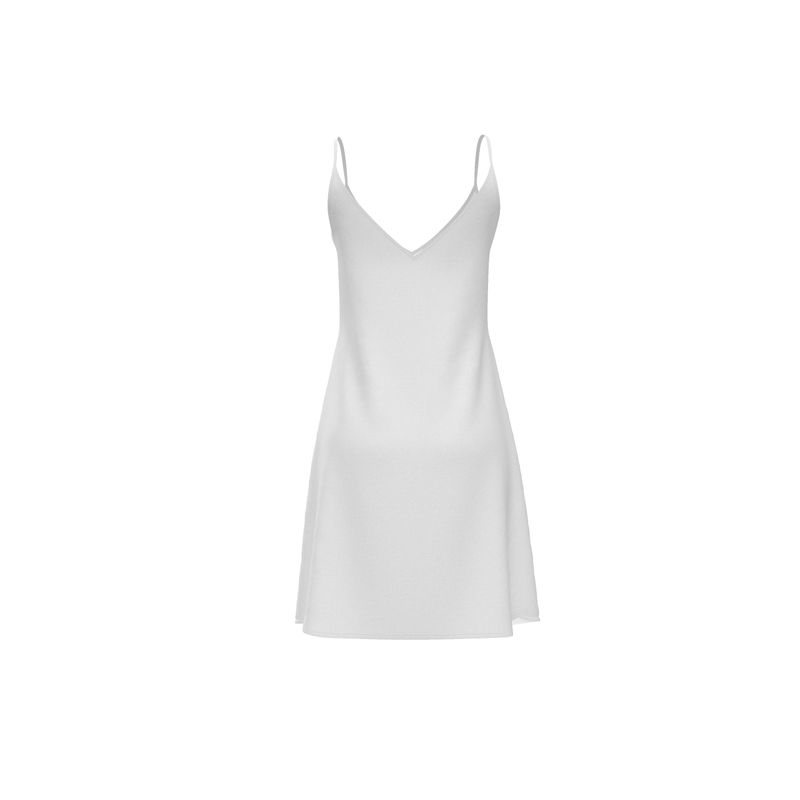 Silk Slip Style Dress White