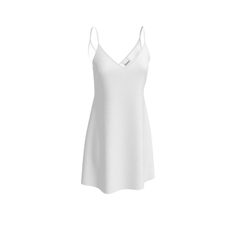 Silk Slip Style Dress White