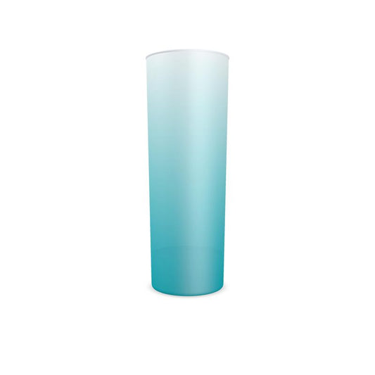 Tall Drinking Glass Gradient Turquoise