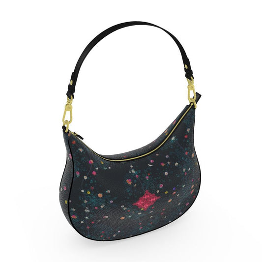 Curve Hobo Bag Midnight Teal Floral