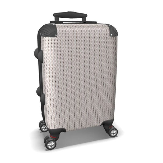 Neutral Diamond Print Suitcase