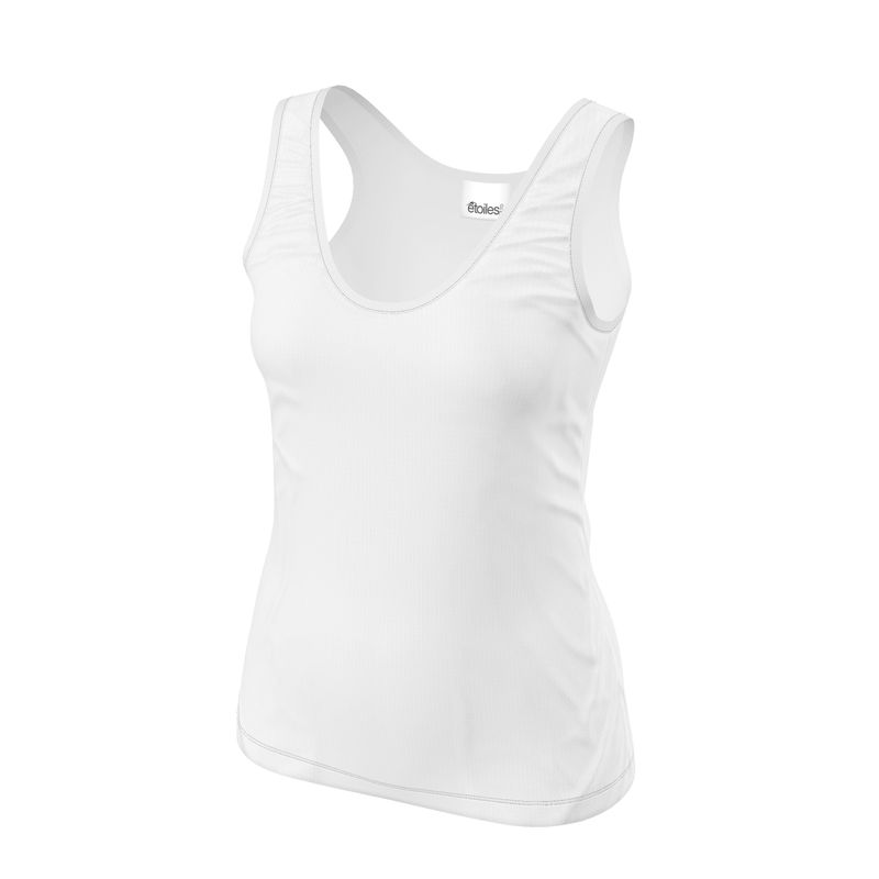 Ladies White Layering Fashion Tank Top