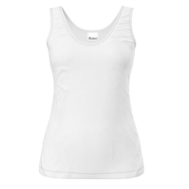 Ladies White Layering Fashion Tank Top