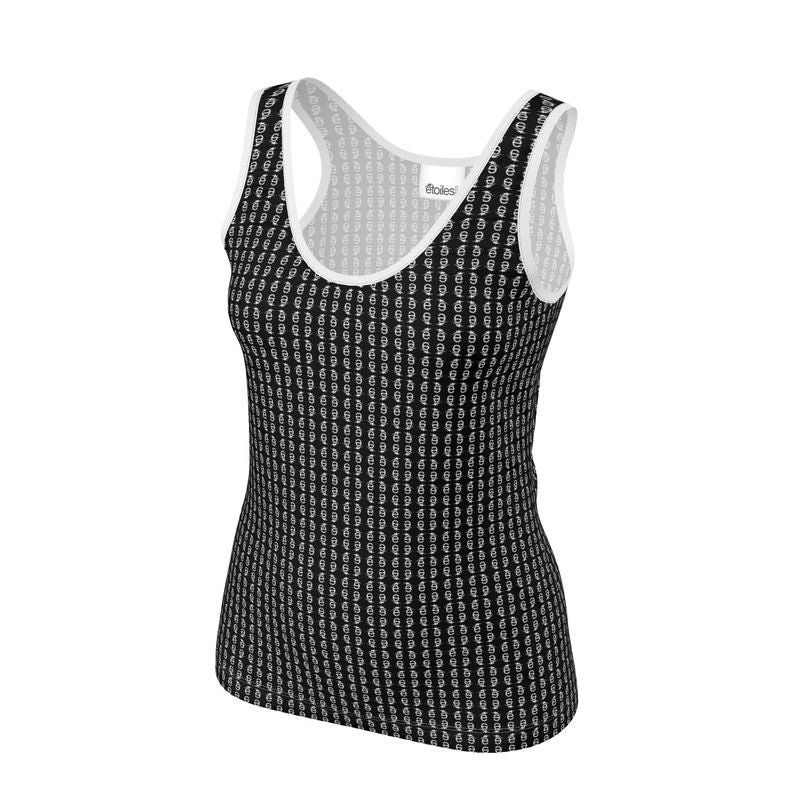 B&W etoiles Logo Print Ladies Designer Tank Top