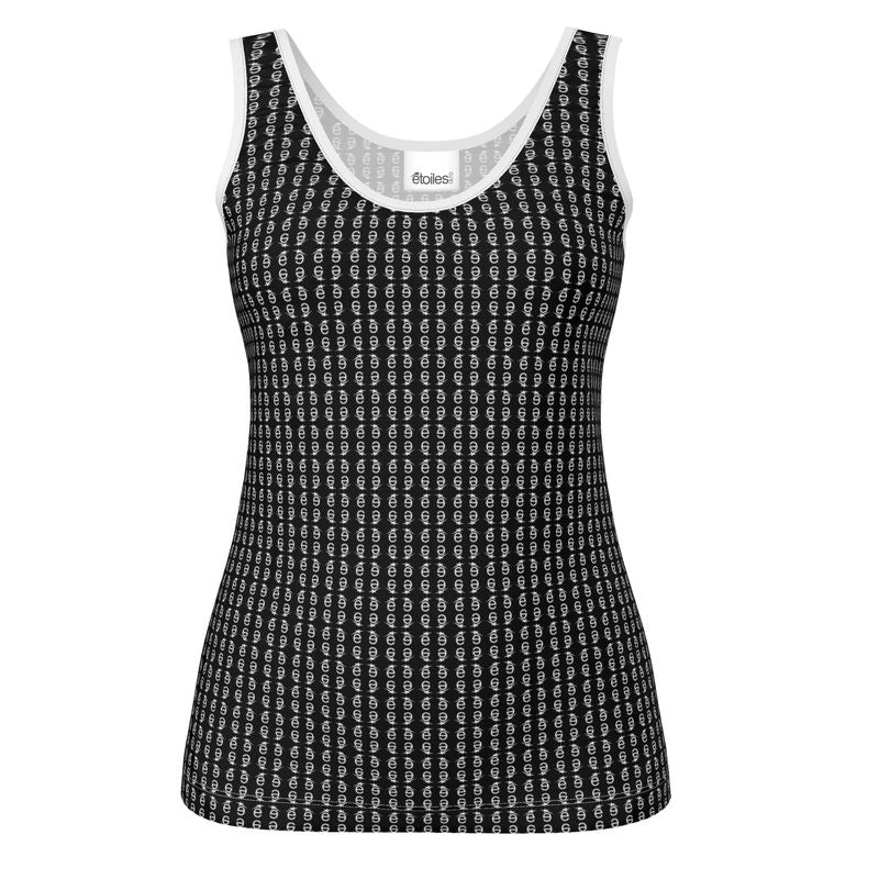 B&W etoiles Logo Print Ladies Designer Tank Top