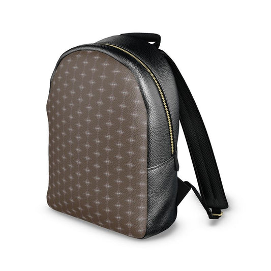 é Diamond Colville Leather Backpack Brown