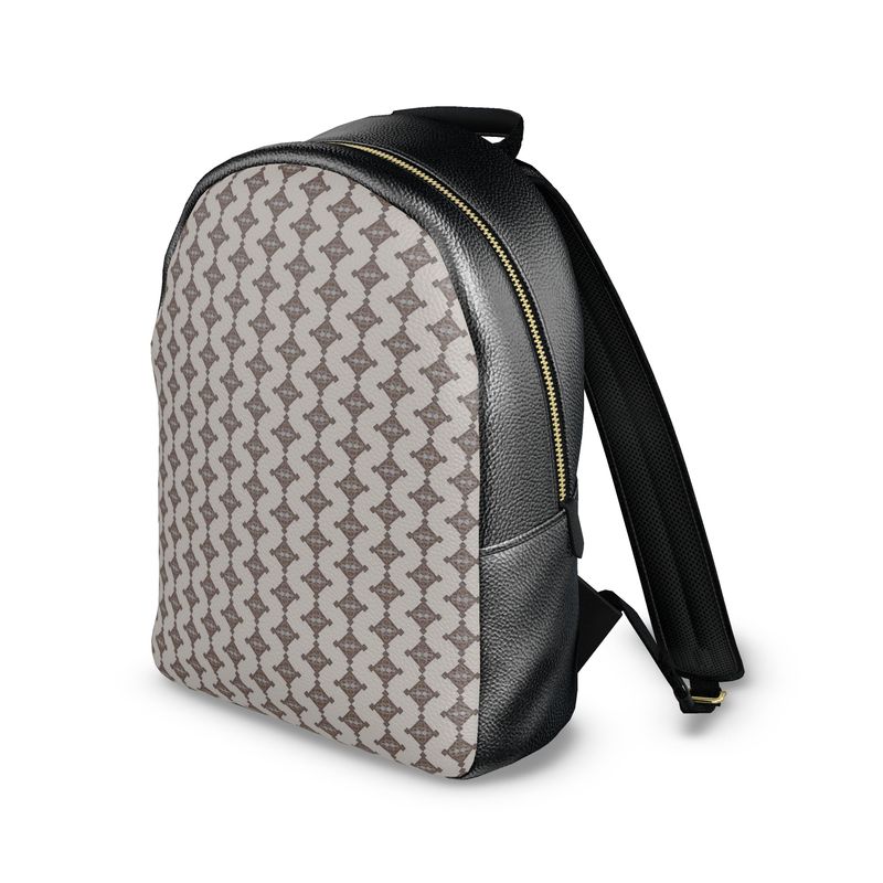 é Diamond Colville Leather Backpack Taupe