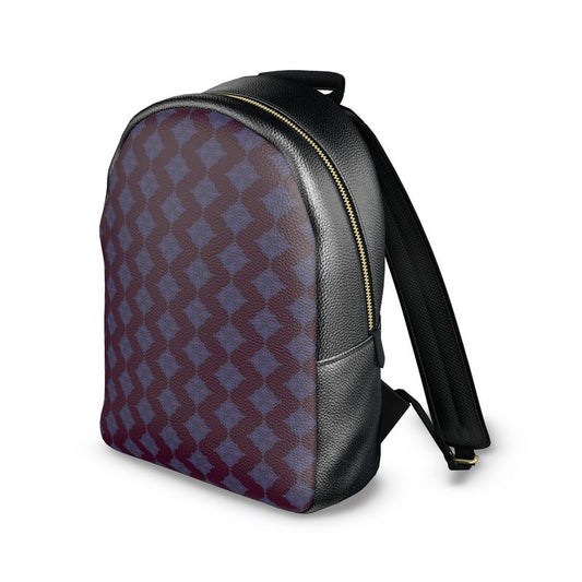 é Diamond Colville Leather Backpack Plum